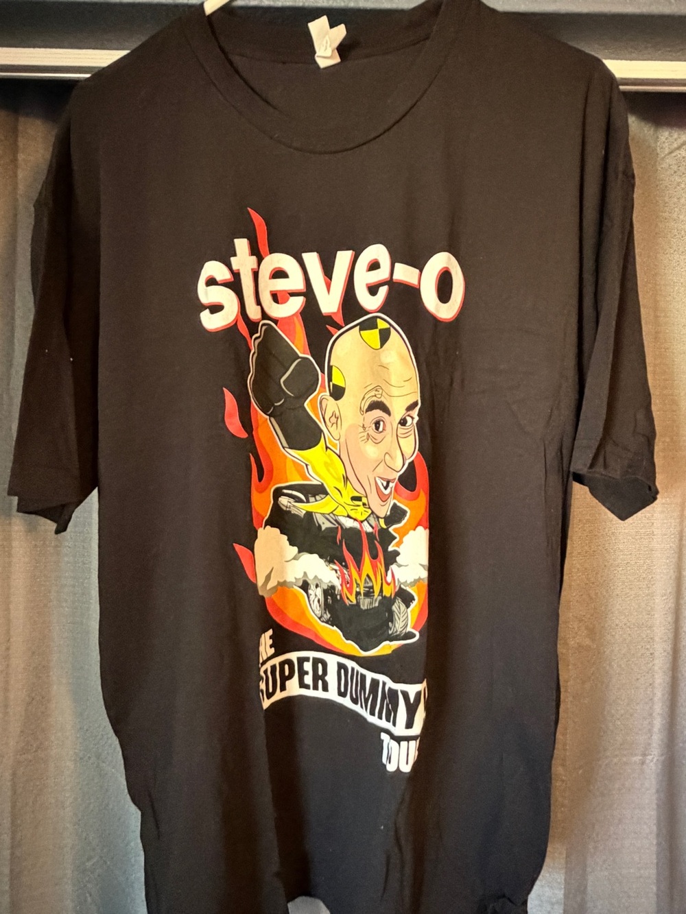 Steve-O Black Short Sleeve Graphic Tee - Tour Design